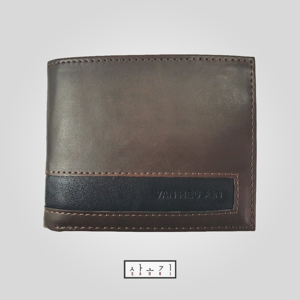 Van Heusen Men's [Brown] Bi-fold Passcase Wallet